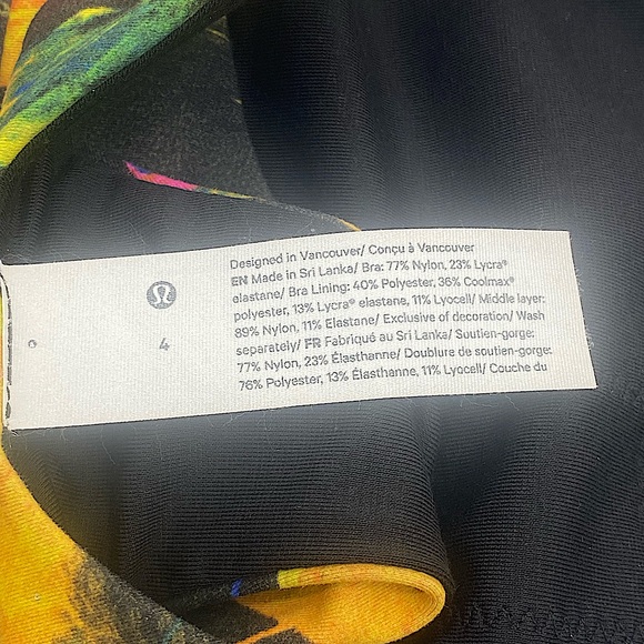 Lululemon Invigorate Training Tank Top | Size 4 | Undertone Black Multi - Picture 8 of 9